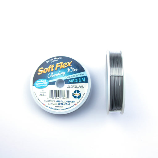 Soft Flex Medium .019 inch (.48mm) Diameter Wire  - Satin Silver