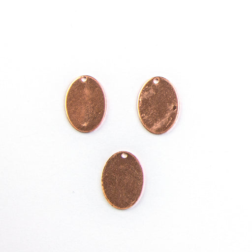 18mm x 13mm Oval Metal Blank - Copper***