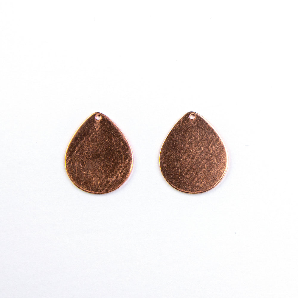 25mm x 20mm Drop Metal Blank - Copper***