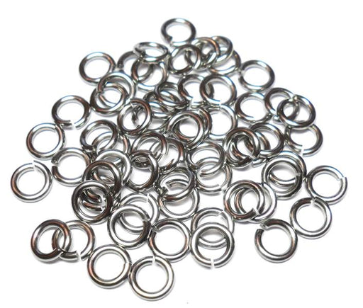 19swg (1.0mm) 11/64in. (4.32mm) ID 4.32AR Shiny Titanium Jump Rings***