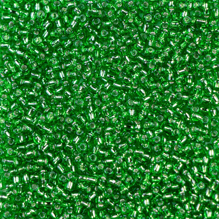 11/0 TOHO Seed Bead - Silver-Lined Peridot