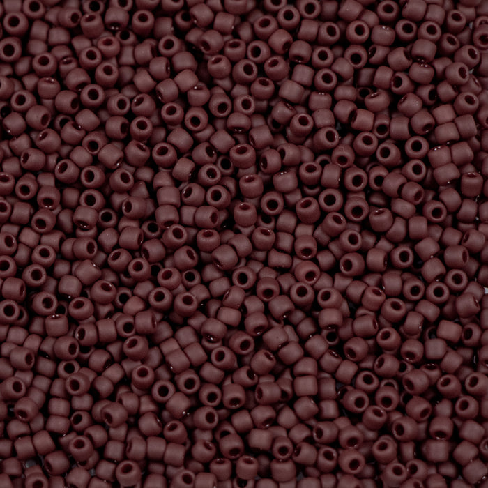 11/0 TOHO Seed Bead - Opaque-Frosted Oxblood