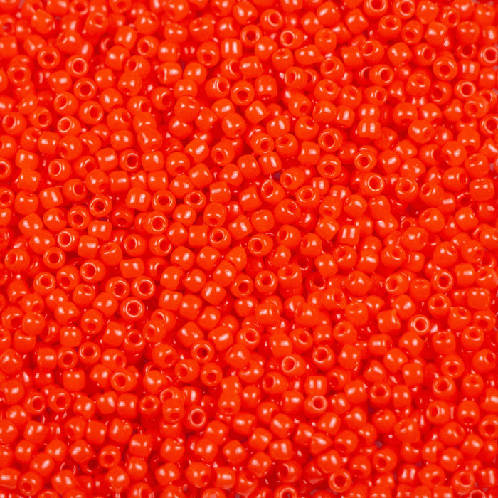 11/0 TOHO Seed Bead - Opaque Sunset Orange