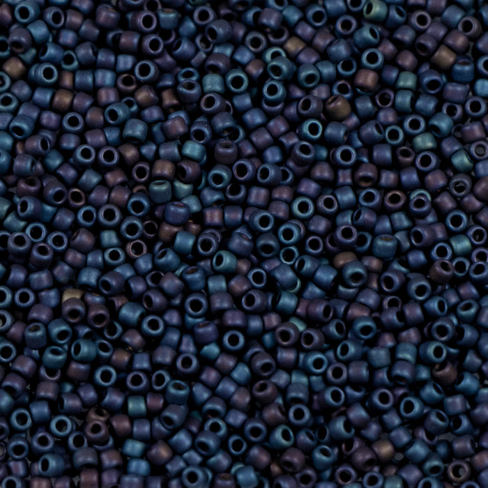 11/0 TOHO Seed Bead - Frosted Metallic Nebula