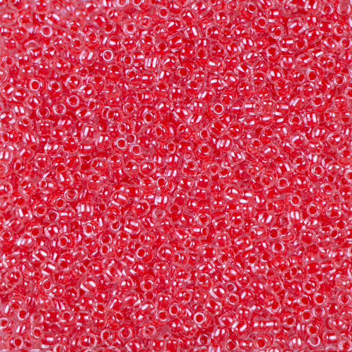 11/0 TOHO Seed Bead - Inside-Colour Crystal/Tomato Lined