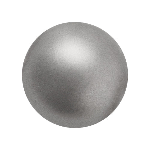 Preciosa 8mm Round Pearls - Dark Grey