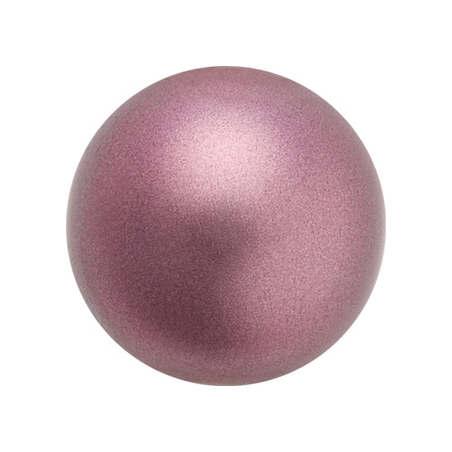 Preciosa 8mm Round Pearls - Light Burgundy