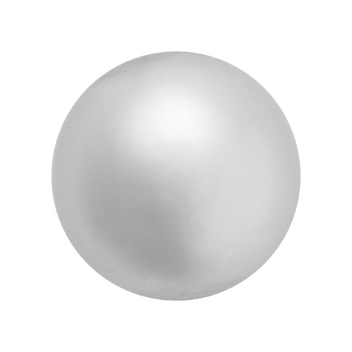 Preciosa 8mm Round Pearls - Light Grey