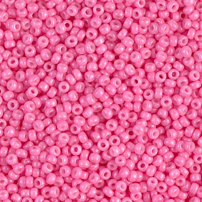 11/0 Miyuki SEED Bead - Dyed Opaque Carnation Pink