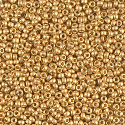 11/0 Miyuki SEED Bead - Matte 24k Gold Plated