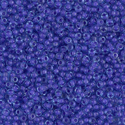 11/0 Miyuki SEED Bead - Semi-Frosted Violet Lined Light Sapphire