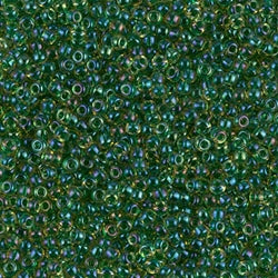 11/0 Miyuki SEED Bead - Emerald Lined Light Topaz AB