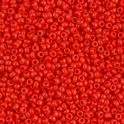 11/0 Miyuki SEED Bead - Opaque Vermilion Red