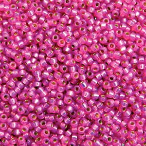 11/0 Miyuki SEED Bead - Duracoat Silverlined Dyed Paris Pink