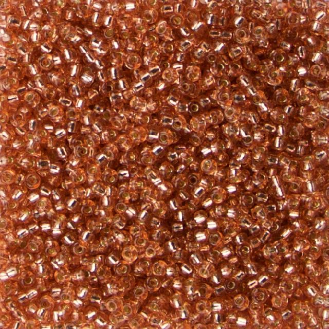 11/0 Miyuki SEED Bead - Duracoat Silverlined Dyed Rose Copper