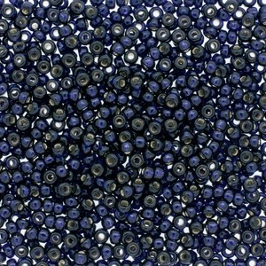 11/0 Miyuki SEED Bead - Duracoat Silverlined Dark Navy Blue