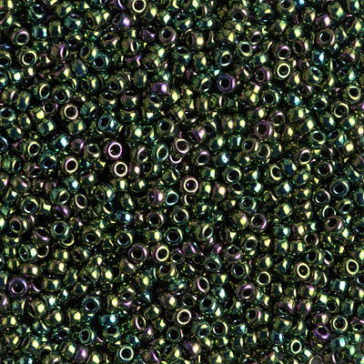 11/0 Miyuki SEED Bead - Metallic Dark Green Iris