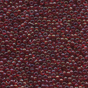11/0 Miyuki SEED Beads - Lined Cranberry AB