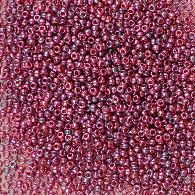 15/0 Miyuki SEED Bead - Cranberry Gold Luster