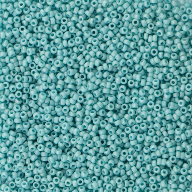15/0 Miyuki SEED Bead - Matte Opaque Turquoise Blue Luster