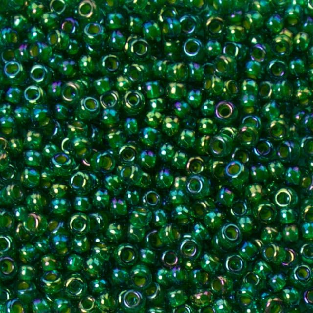 8/0 Miyuki SEED Bead - Chartreuse Lined Green AB