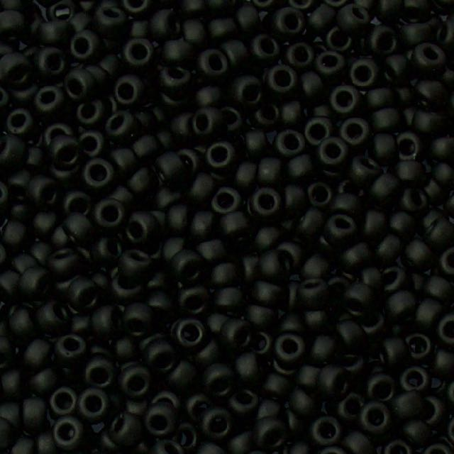 8/0 Miyuki SEED Bead - Matte Black