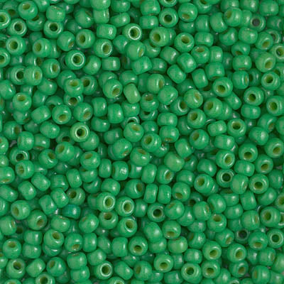 8/0 Miyuki SEED Bead - Duracoat Dyed Opaque Fiji Green