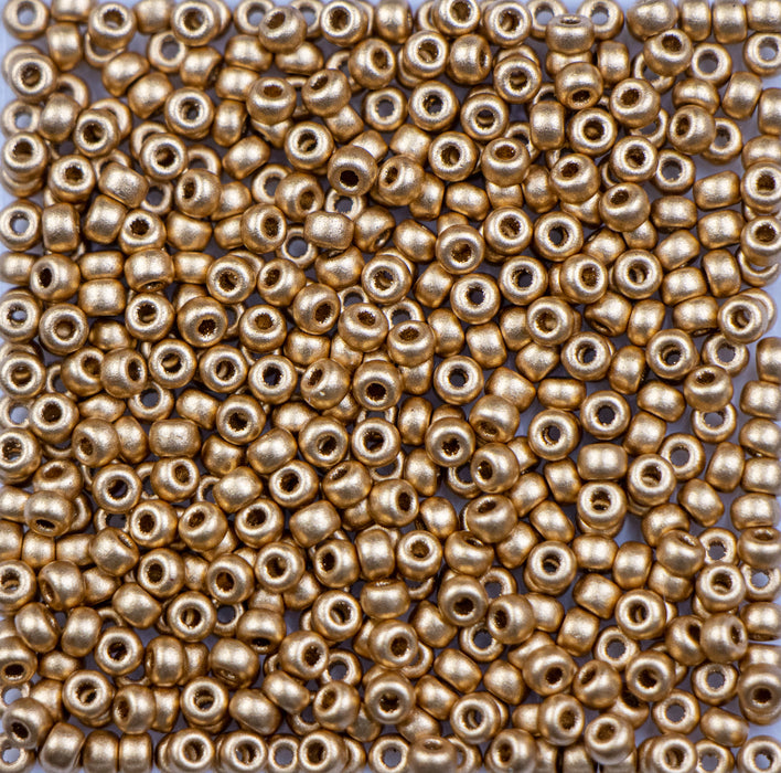 8/0 Miyuki SEED Bead with Czech Coating - Aztec Gold