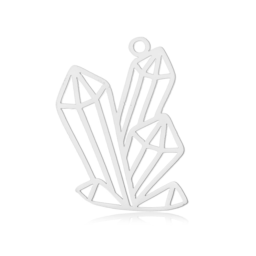 17mm x 25mm Prism Pendant - Stainless Steel