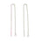 109mm Ear Threaders - Rainbow Plated Stainless Steel