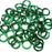 16swg (1.6mm) 1/4in. (6.6mm) ID 4.2AR Anodized  Aluminum Jump Rings - Green