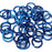 16swg (1.6mm) 1/4in. (6.6mm) ID 4.2AR Anodized  Aluminum Jump Rings - Royal Blue