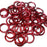 16swg (1.6mm) 1/4in. (6.6mm) ID 4.2AR Anodized  Aluminum Jump Rings - Red