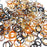 18swg (1.2mm) 1/4in. (6.7mm) ID 5.6AR Anodized  Aluminum Jump Rings - Animal Print Mix