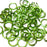 18swg (1.2mm) 1/4in. (6.7mm) ID 5.6AR Anodized  Aluminum Jump Rings - Lime