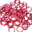 18swg (1.2mm) 5/32in. (4.2mm) ID 3.5AR Anodized  Aluminum Jump Rings - Hot Pink