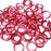 20awg (0.8mm) 1/8in. (3.4mm) ID 4.3AR Anodized  Aluminum Jump Rings - Hot Pink