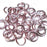 20awg (0.8mm) 1/8in. (3.4mm) ID 4.3AR Anodized  Aluminum Jump Rings - Pink