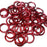 20awg (0.8mm) 1/8in. (3.4mm) ID 4.3AR Anodized  Aluminum Jump Rings - Red