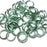 20awg (0.8mm) 1/8in. (3.4mm) ID 4.3AR Anodized  Aluminum Jump Rings - Seafoam