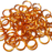 20awg (0.8mm) 3/32in. (2.5mm)  ID 3.1AR Anodized Aluminum Jump Rings - Orange