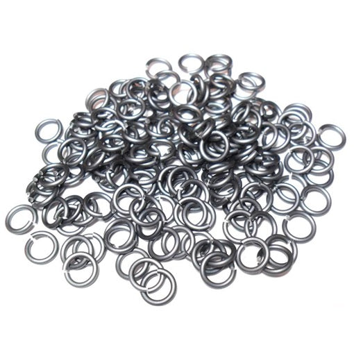 20awg (0.8mm) 3/32in. (2.5mm) ID 3.1AR Anodized Aluminum Jump Rings - Slate