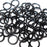 20awg (0.8mm) 5/32in. (4.3mm) ID 5.4AR Anodized  Aluminum Jump Rings - Black