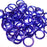 20awg (0.8mm) 7/64in. (2.8mm) ID 3.6AR Anodized  Aluminum Jump Rings - Purple