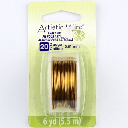 5.5 meters (6 yards) - 20 gauge (.81mm) Craft Wire - Tarnish Resistant Brass