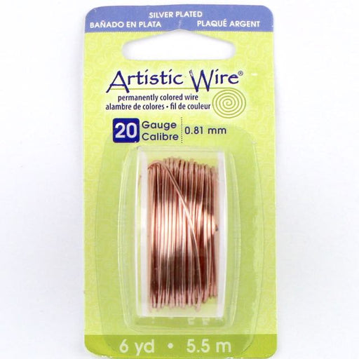 5.5 meters (6 yards) - 20 gauge (.81mm) Permanently Coloured Wire - Rose Gold
