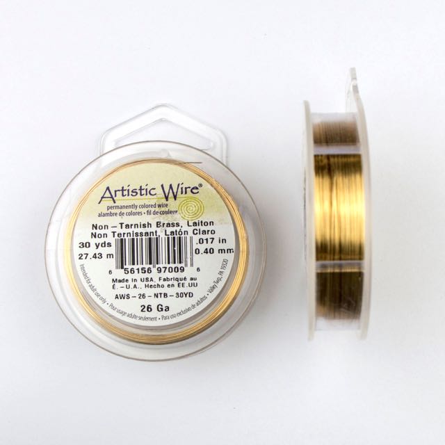 27.43 meters (30 yards) -26 gauge (.40mm) Permanently Coloured Wire - Non-Tranish Brass
