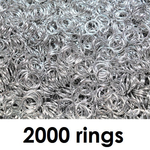 20awg (.8mm) 1/8in. (3.3mm) ID 4.2AR  Bright Aluminum Jump Rings