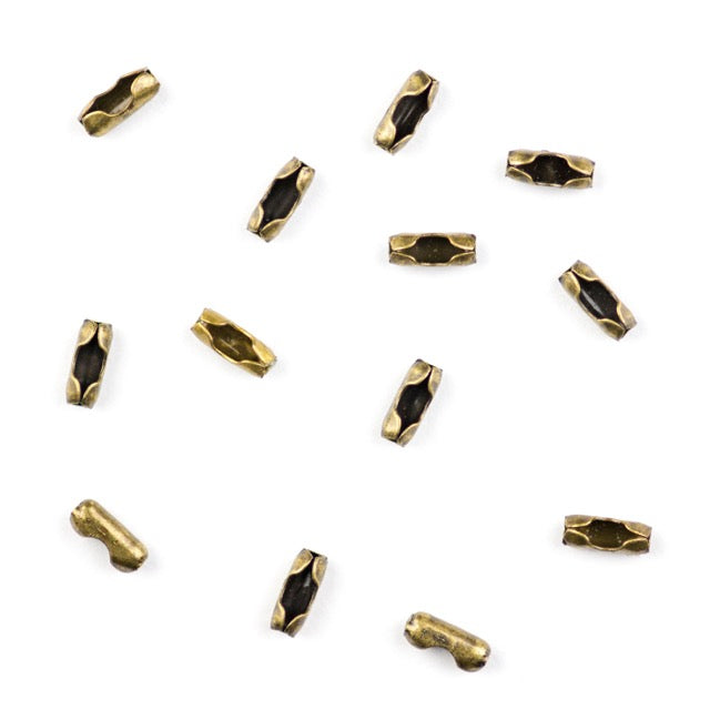 2.3mm Ballchain Connector - Antique Brass