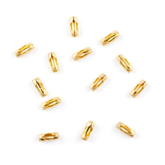 2.3mm Ballchain Connector - Satin Hamilton Gold